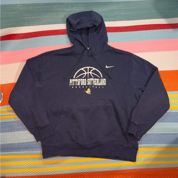 Nike Navy Pittsford Sutherland Basketball Hoodie Sweatshirt Men’s Size Large - Picture 1 of 3